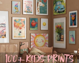 Spring Nursery Prints – Kids Room Wall Art (Digital Download)