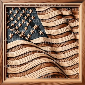 File di incisione laser / Illusione 3D / Incisione PNG / Glowforge / Bandiera americana / Masterizzazione PNG / File digitale / Design patriottico / Xtool 2