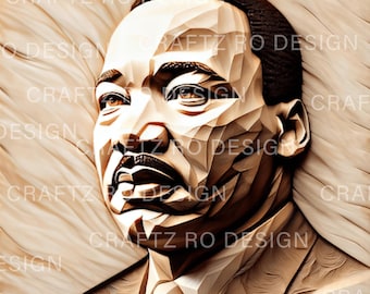 Martin Luther King Laser Engrave 3D Illusion File | Glowforge, Xtool (Digital File)