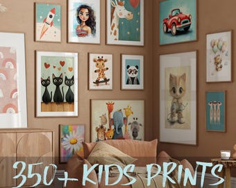 Nursery Prints Bundle – 350+ Kids Room Wall Art (Digital Download)