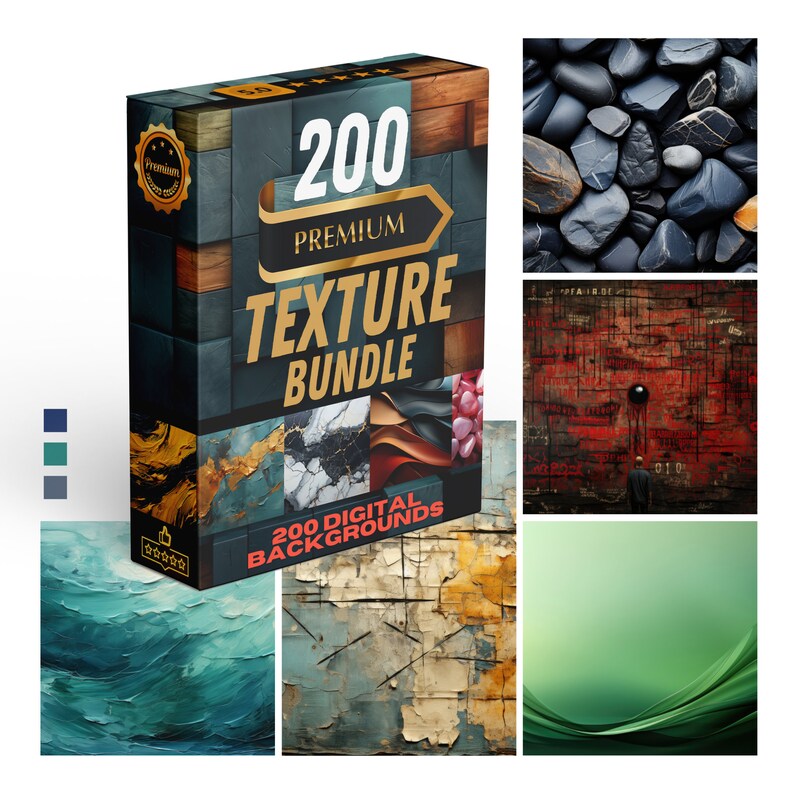 200 Texture Backgrounds – High-resolution Digital Art Bundle (instant ...