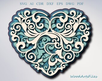 Download Heart Mandala Svg Etsy