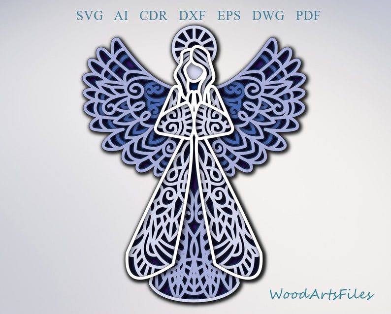 Free Free Layered Angel Svg 546 SVG PNG EPS DXF File