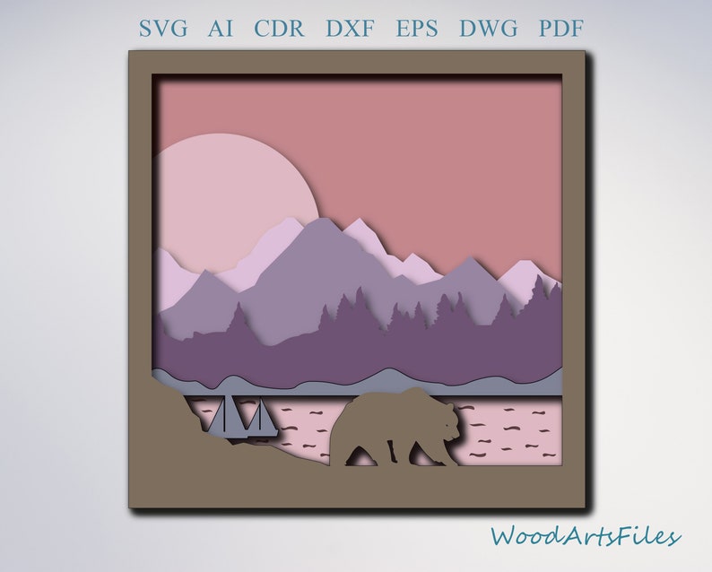 Free Free 130 Mountain Range Bear Svg SVG PNG EPS DXF File