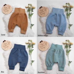 Pumphose Gr. 44 u. 50/56 98-104 Ripp-Jersey verschiedene Farben Baby Kleinkind Doppelgröße Mitwachs-Bündchen Frühchen-Größe 44 bis 98/104 Bild 7