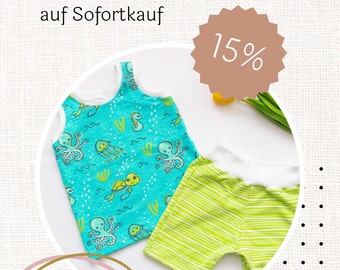 SOFORTKAUF Set Größe 74/80 Tanktop Shirt Shorts Unterwasserwelt UNIKAT Sommerset Jersey sofort verfügbar