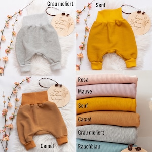 Pumphose Gr. 44 u. 50/56 98-104 Ripp-Jersey verschiedene Farben Baby Kleinkind Doppelgröße Mitwachs-Bündchen Frühchen-Größe 44 bis 98/104 Bild 6