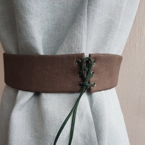 Elvish tunic and belt, Elegant elven shirt, Unisex fantasy costume, Men's elf top, Made to measure clothing, Hand embroidered garment image 9