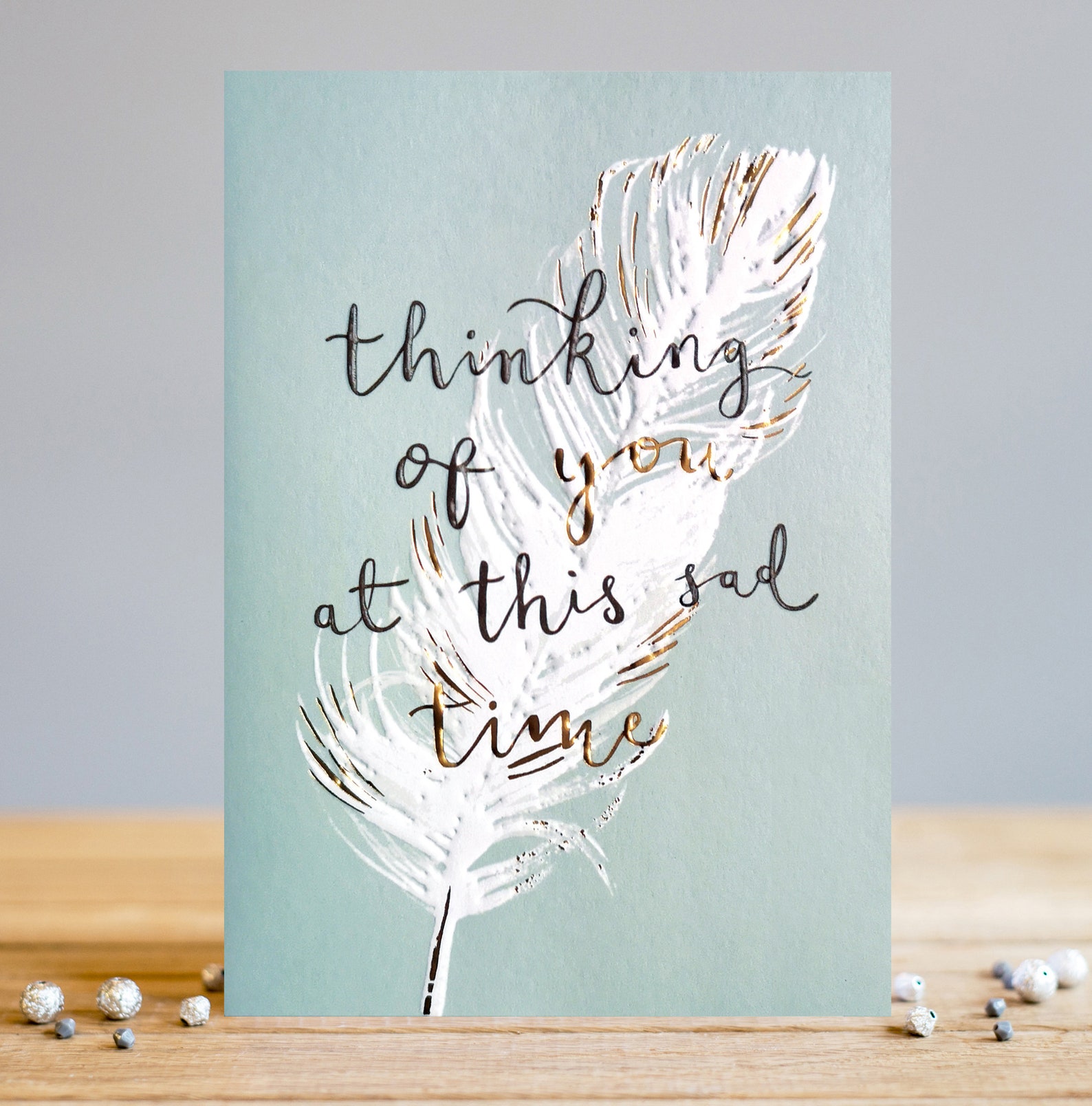 Thinking of You At This Sad Time Feather Sympathy & Thinking - Etsy Italia