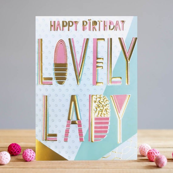 Happy Birthday Lovely Lady Images Happy Birthday Lovely Lady Funky Birthday For Her Greeting - Etsy Happy Birthday Lovely Lady Images Happy Birthday Lovely Lady Funky Birthday For Her Greeting - Etsy