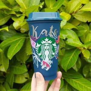 Starbucks Autumn 2023 Fall Holiday Coffee cup Teal colour changing, personalised, Xmas gift, stocking filler, BRAND NEW Limited Edition