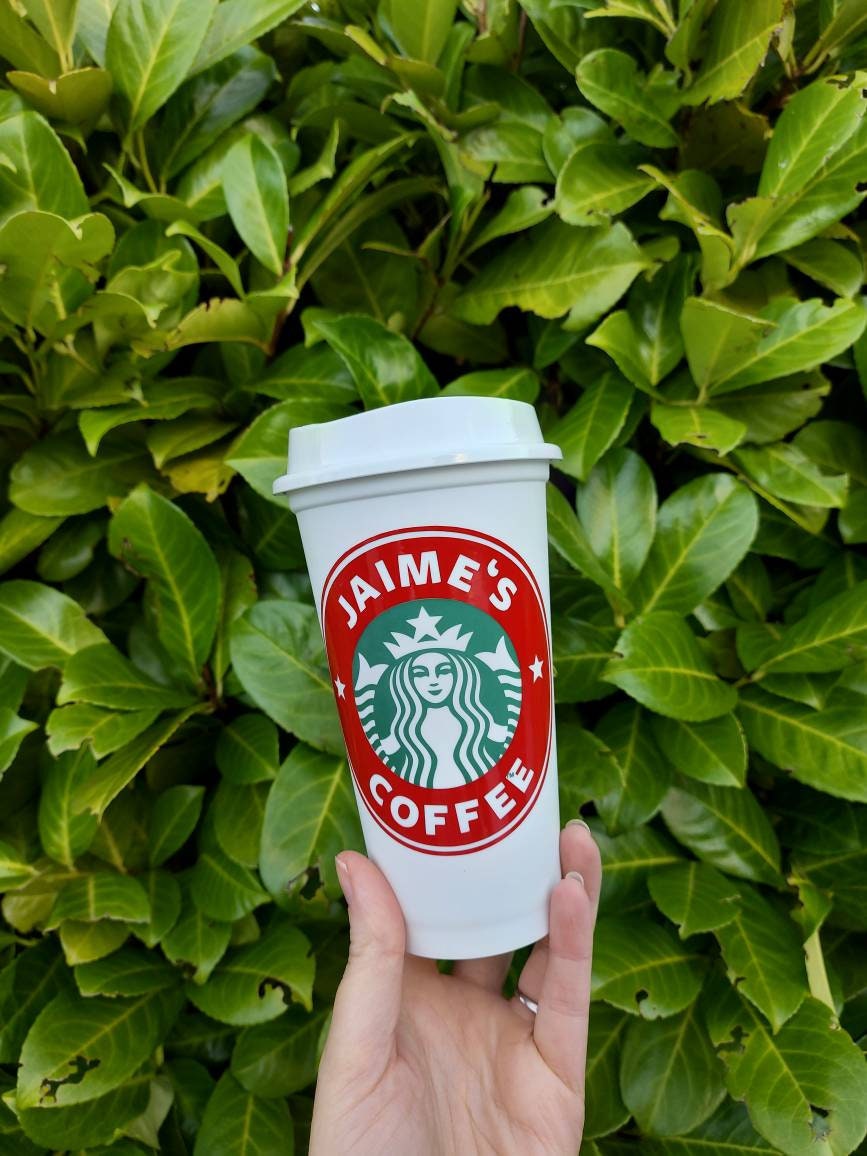 Starbucks Reusable Cup Personalised Hot Coffee Cup Starbucks Cups With Lid  Travel Mug Secret Santa Coffee Lover Christmas 