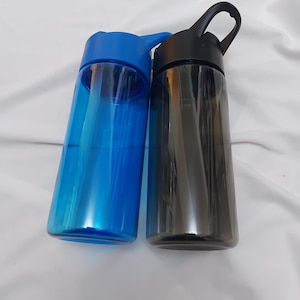 Personlig vattenflaska, 400 ml plastdryck i tritan med sugrör. Tillbaka till skolan, namnetikett, festpresenter bild 3
