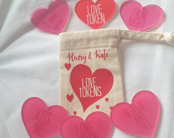 Love token, personalised, valentines gift, romance or dirty