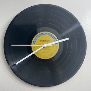 Vinyl Record Clock 12" | Made From Real Upcycled Vintage Vinyl