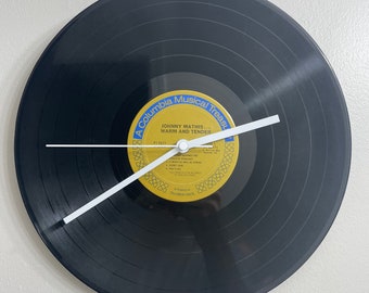 Vinyl Record Clock 12" | Made From Real Upcycled Vintage Vinyl