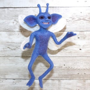 Needle Felted  Blue Pixie