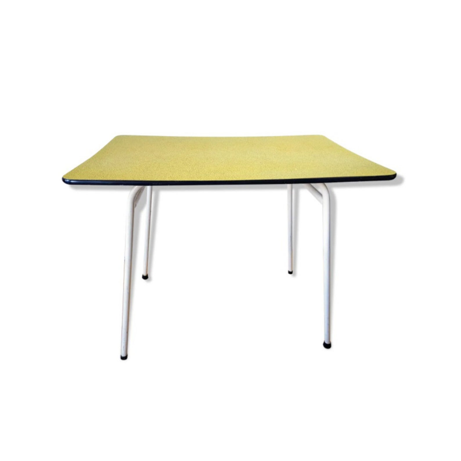 Midcentury Yellow Formica Table Etsy UK