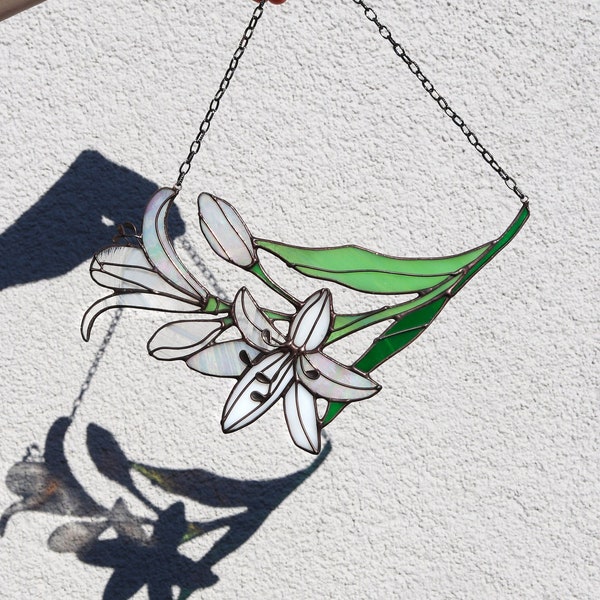 Stained Glass Lily - Etsy