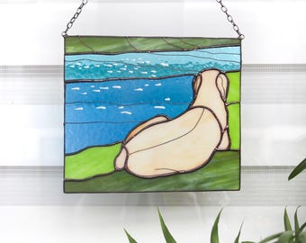 Retrato de perro personalizado Decoración de vitrales para el hogar Arte de perro personalizado Retratos de mascotas personalizados Arte de mascota personalizado Arte de perro Retratos personalizados