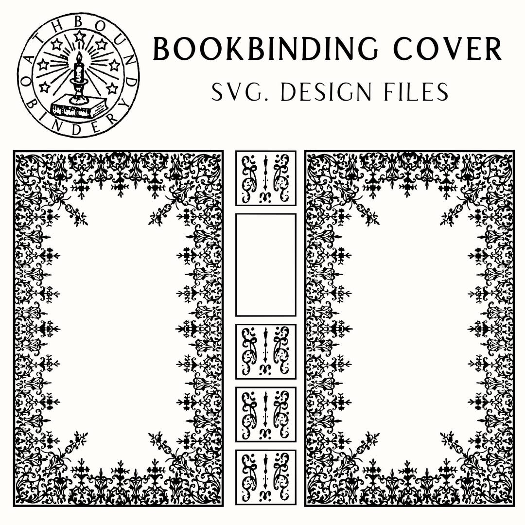 Antique-inspired Bookbinding Book Front Cover SVG / PNG File – Rare ...