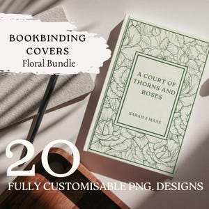 20 copertine per rilegatura, pacchetto floreale - completamente personalizzabili con design per dorso e retro per taglio vinile Cricut