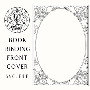 Bookbinding Cover SVG Cut File - Vintage Book Front Cover Design Files – Fairytale Design for Cricut & Silhouette Vinyl Cutting