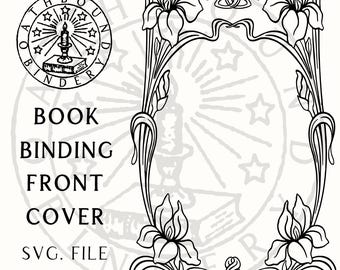 Bloemen boekbinden boekomslag SVG-ontwerp - Vintage ontwerpbestanden vooromslag – sprookjesachtig gotisch ontwerp voor de Cricut en het snijden van silhouetten