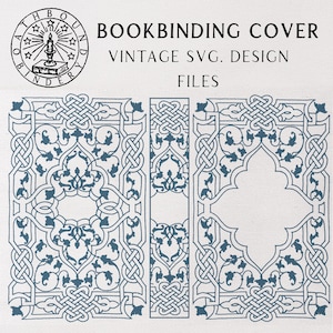 Couverture de livre victorienne SVG PNG - conception de reliure de style antique pour Cricut, couverture de journal historique, dos de livre bricolage vintage & fichier