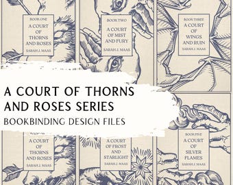 A Court of Thorns and Roses Series Bookbinding Cover Design PNG & SVG Files – Full Set of Designs - Sarah J Maas Books for Cricut Vinyl