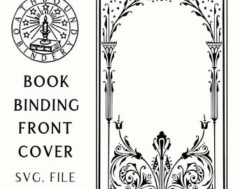 Buchbinde-Cover SVG-Schnittdatei - Vintage Buchfront Cover Designdateien - Märchenhaftes Design für Cricut & Silhouette Vinyl schneiden