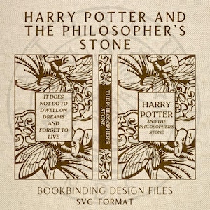 Harry Potter and the Philosopher’s/Sorcerer's Stone Rebinding Cover Design – SVG Files for Cricut & Silhouette.