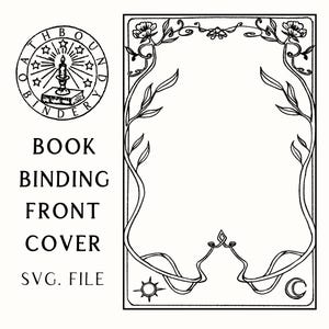 Bookbinding Cover SVG Cut File - Vintage Book Front Cover Design Files – Fairytale Design for Cricut & Silhouette Vinyl Cutting