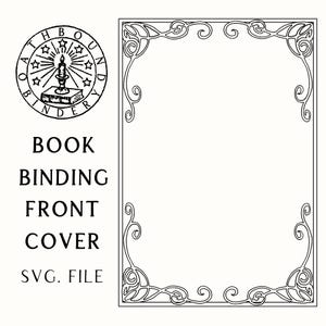 Bookbinding Cover SVG Cut File - Vintage Book Front Cover Design Files – Fairytale Design for Cricut & Silhouette Vinyl Cutting