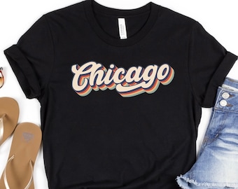 Camisa Chicago, Chicago Estilo Retro, Chicago Regalos, Chicago Ropa, Sudadera Chicago, Chicago Apparel