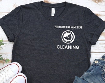 Customized Cleaning Business Logo Shirt, Customized Cleaning Company Logo Shirt, Cleaning Company Shirt, House Cleaning Business Shirt, Maid