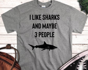 Divertente camicia di squalo, regalo per l'amante degli squali, camicia Scuba Diver, Shark Tee, camicia amante degli squali, camicia pescatore, regali per gli amanti degli squali, Shark TShirt