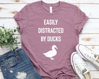 Se distrae fácilmente con los patos: camisa de pato, camiseta de pato, amante de los patos, camisa de pato divertida, camisa de pato linda, camiseta de pato, camisas de pato, camisetas de pato