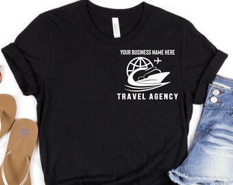 Customized Travel Agency Logo Shirt, Custom Travel Agent Logo Shirt, Travel Agency Business Logo Shirt, Travel Agency Uniform, Travel Logo