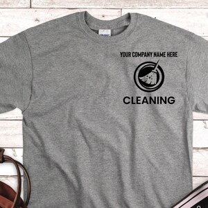 Camiseta con logotipo de empresa de limpieza personalizada, camiseta con logotipo de empresa de limpieza personalizada, camiseta de empresa de limpieza, camiseta de empresa de limpieza de casas, empleada doméstica