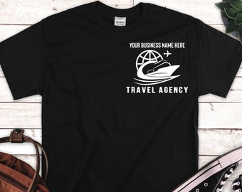 Customized Travel Agency Logo Shirt, Custom Travel Agent Logo Shirt, Travel Agency Business Logo Shirt, Travel Agency Uniform, Travel Logo