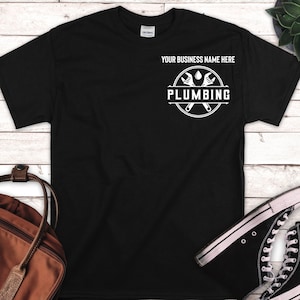 Chemise personnalisée avec logo d'entreprise de plomberie, Chemise personnalisée avec logo de plombier, Chemise de plombier personnalisée, Chemise d'entreprise de plomberie, Uniforme de plombier