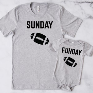 Dad and Baby Matching Shirts, Father Son Shirts, Father Daughter, Sunday Fun Football Shirts, Matching T-shirts, Fathers Day Gift for dad