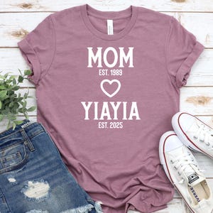 Custom Yiayia Shirt, Greek Grandmom, Personalized Yiayia Shirt, First Time Yiayia Gift, Promoted To Yiayia, Customized Future Yiayia, Yiayia