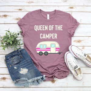 Queen Of The Camper T-Shirt, Camping Shirt, Camping Buddie, Hiking Gift Shirt, Nature Lover Gift, Adventure Shirt, Camping Tee