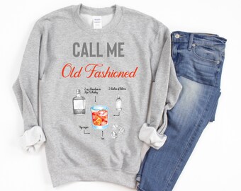 Koszulka Call Me Old Fashioned - Koszulka Whiskey, Prezent dla Miłośnika Whiskey, Koszulka Barmana, Koszulka Do Picia, Prezent dla Barmana, Barman Unisex