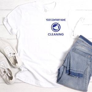 Camisa con logotipo de empresa de limpieza personalizada, Camisa con logotipo de empresa de limpieza personalizada, Camisa de empresa de limpieza, Camisa de empresa de limpieza de casas, Mucama