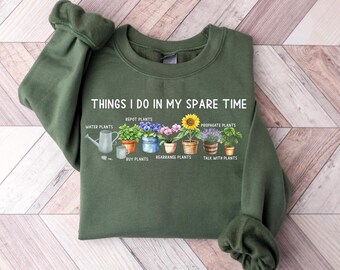 暇な時間にすることシャツ、植物ママへのギフト、植物ママシャツ、フラワーガールへのギフト、植物好きの女性、観葉植物シャツ、フラワーガールシャツ
