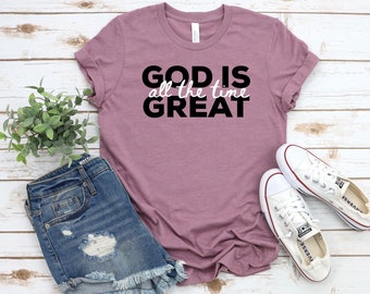 Dio è grande per tutto il tempo camicia, camicia cristiana, camicia fede, camicia amante di Dio, camicia Chiesa, camicia religiosa, regali cristiani, cristiano
