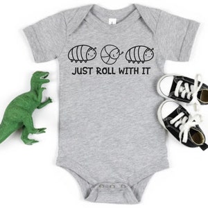 Just Roll With It - Cute Baby Bodysuit | Bug Shirts | Insect Shirts | Baby Gift | Baby Shower | Baby Boy Bug Shirt | Nature Tees | Bug Lover